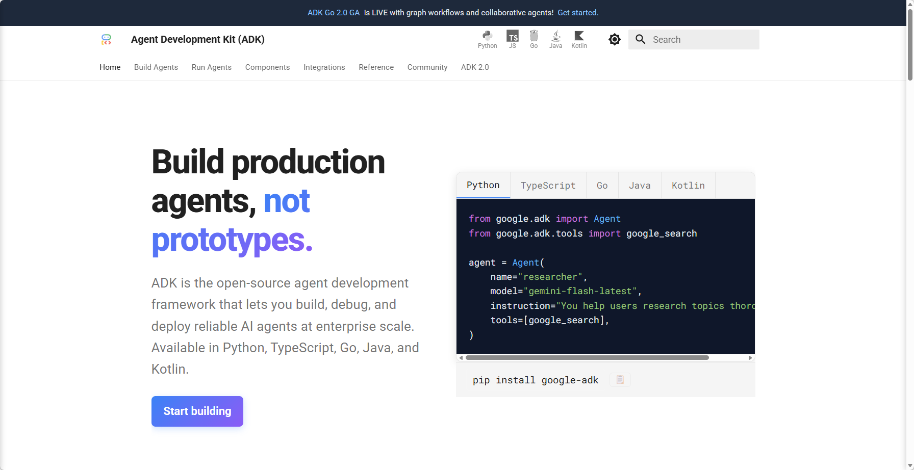 Google Agent Development Kit(ADK)