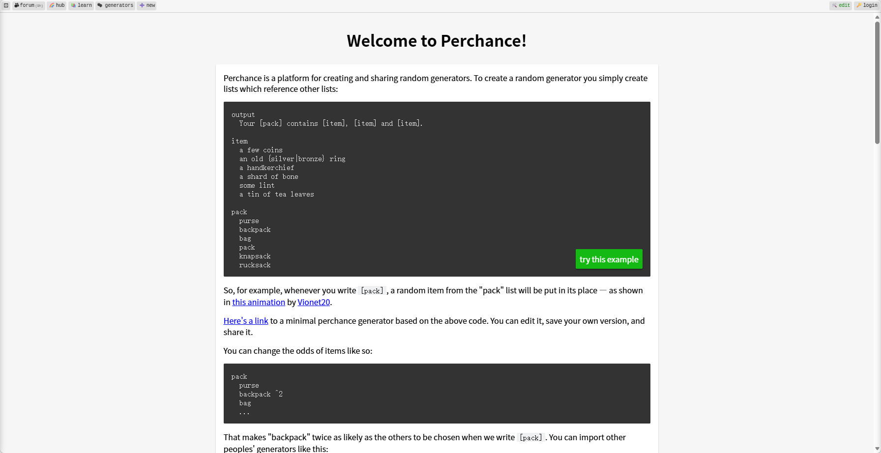 Perchance