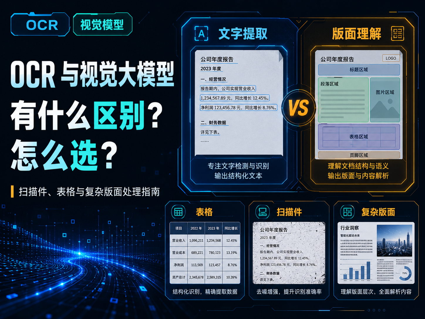 OCR与视觉大模型有什么区别？扫描件、表格和复杂版面怎么选