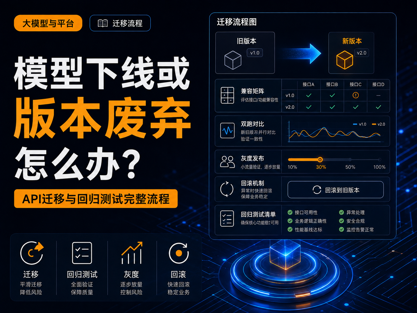 模型下线或版本废弃怎么办？API迁移与回归测试完整流程
