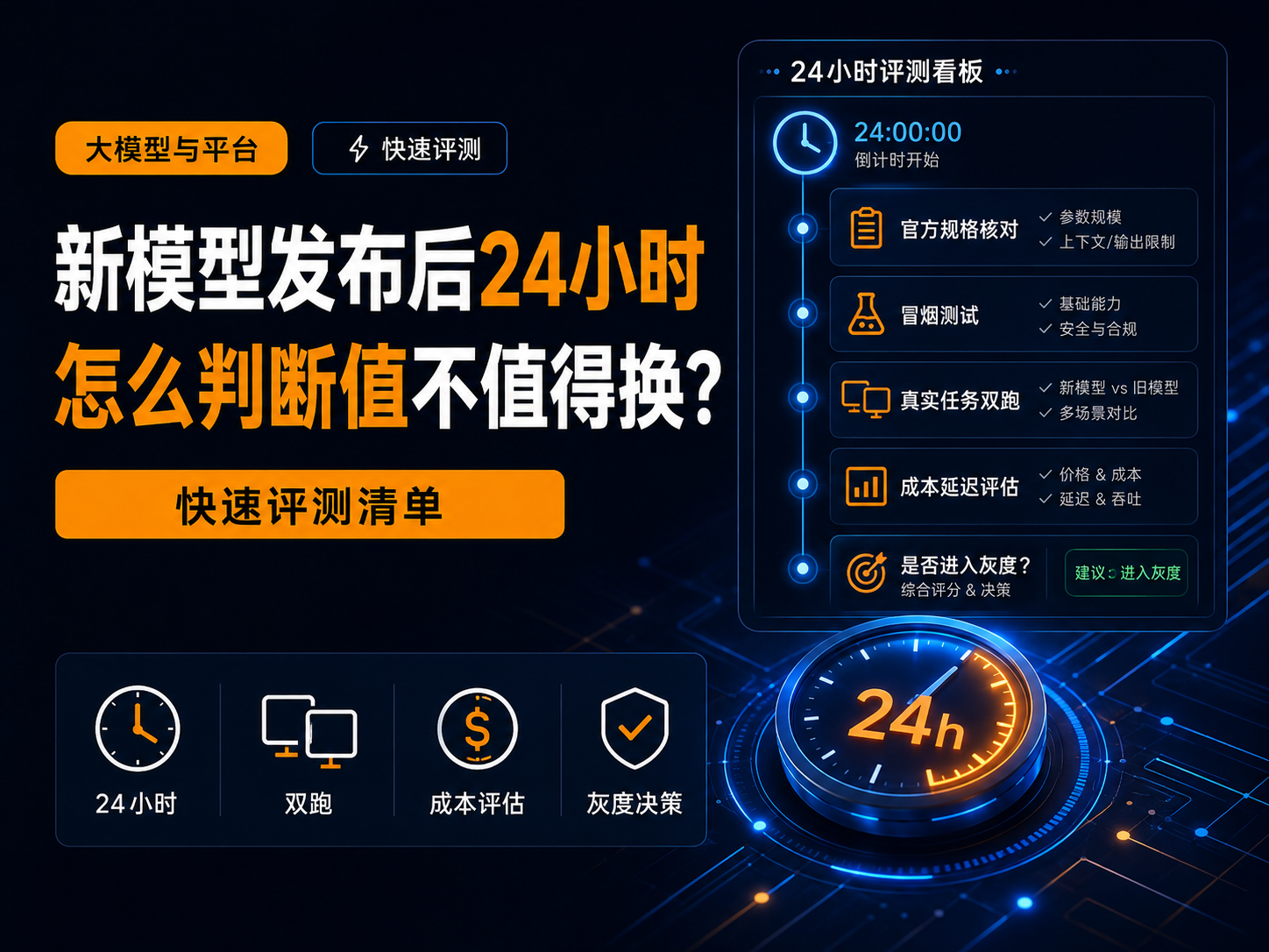 新模型发布后24小时怎么判断值不值得换？快速评测清单
