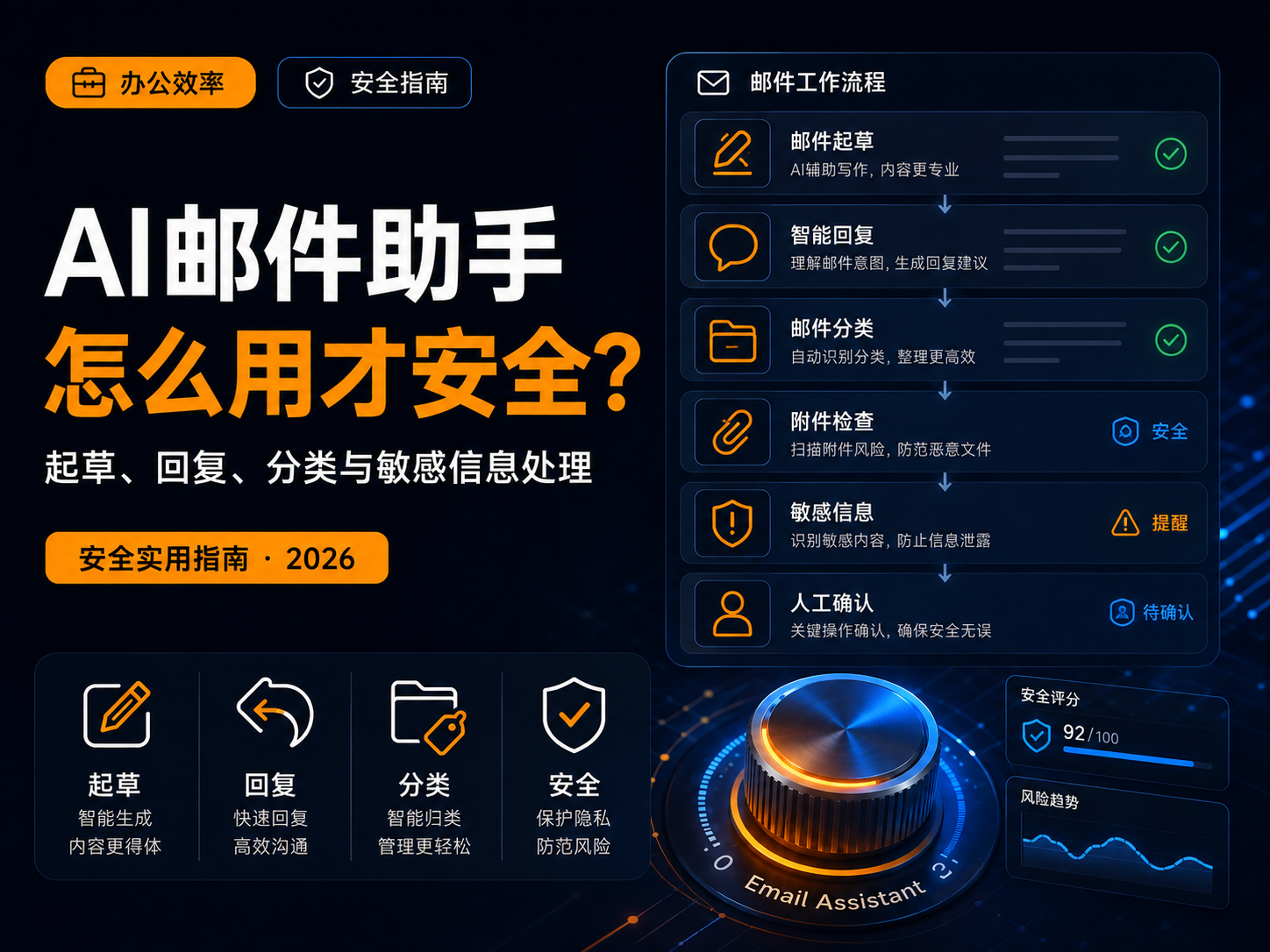 AI邮件助手怎么用才安全？起草、回复、分类与敏感信息处理