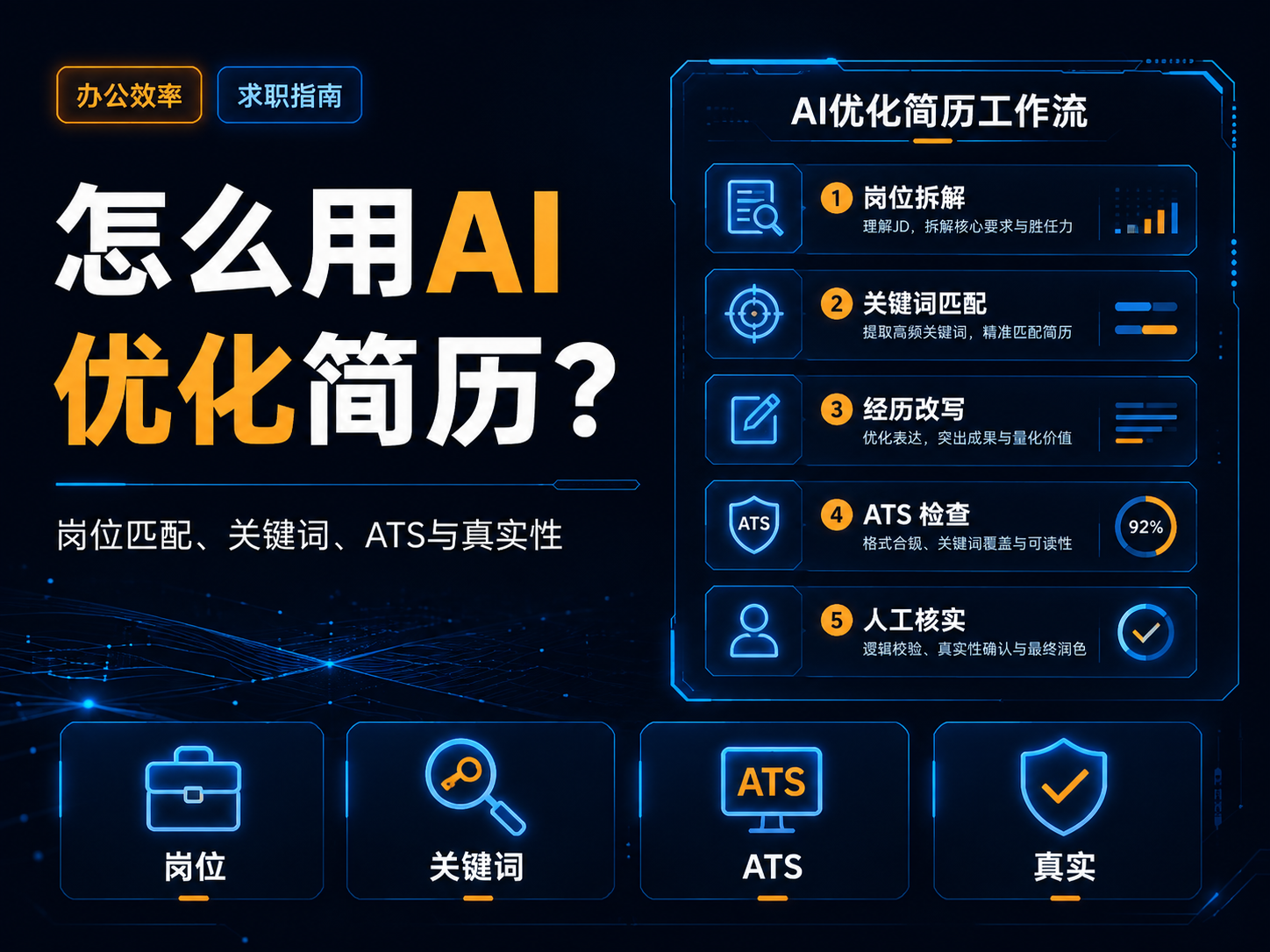 怎么用AI优化简历？岗位匹配、关键词、真实性与ATS兼容