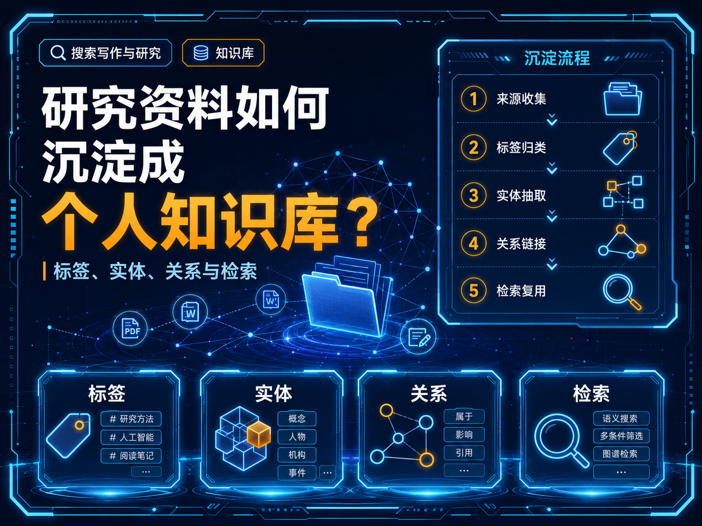 研究资料如何沉淀成个人知识库？标签、实体、关系与检索