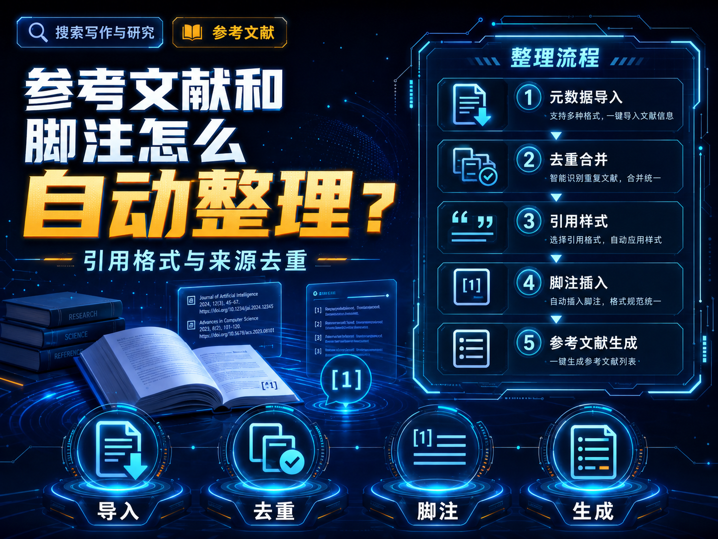 参考文献和脚注怎么自动整理？引用格式与来源去重