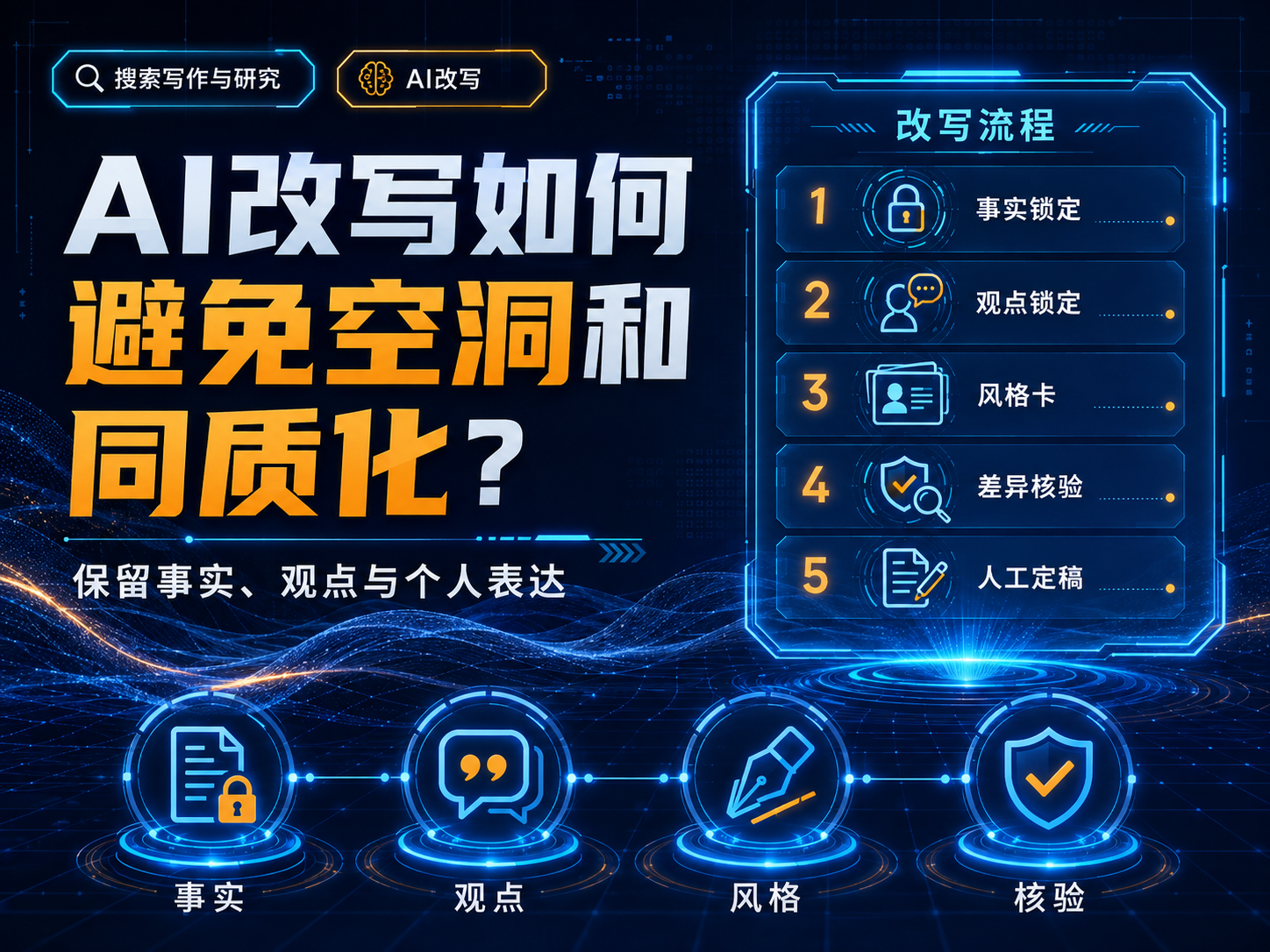 AI改写如何避免空洞和同质化？保留事实、观点与个人表达