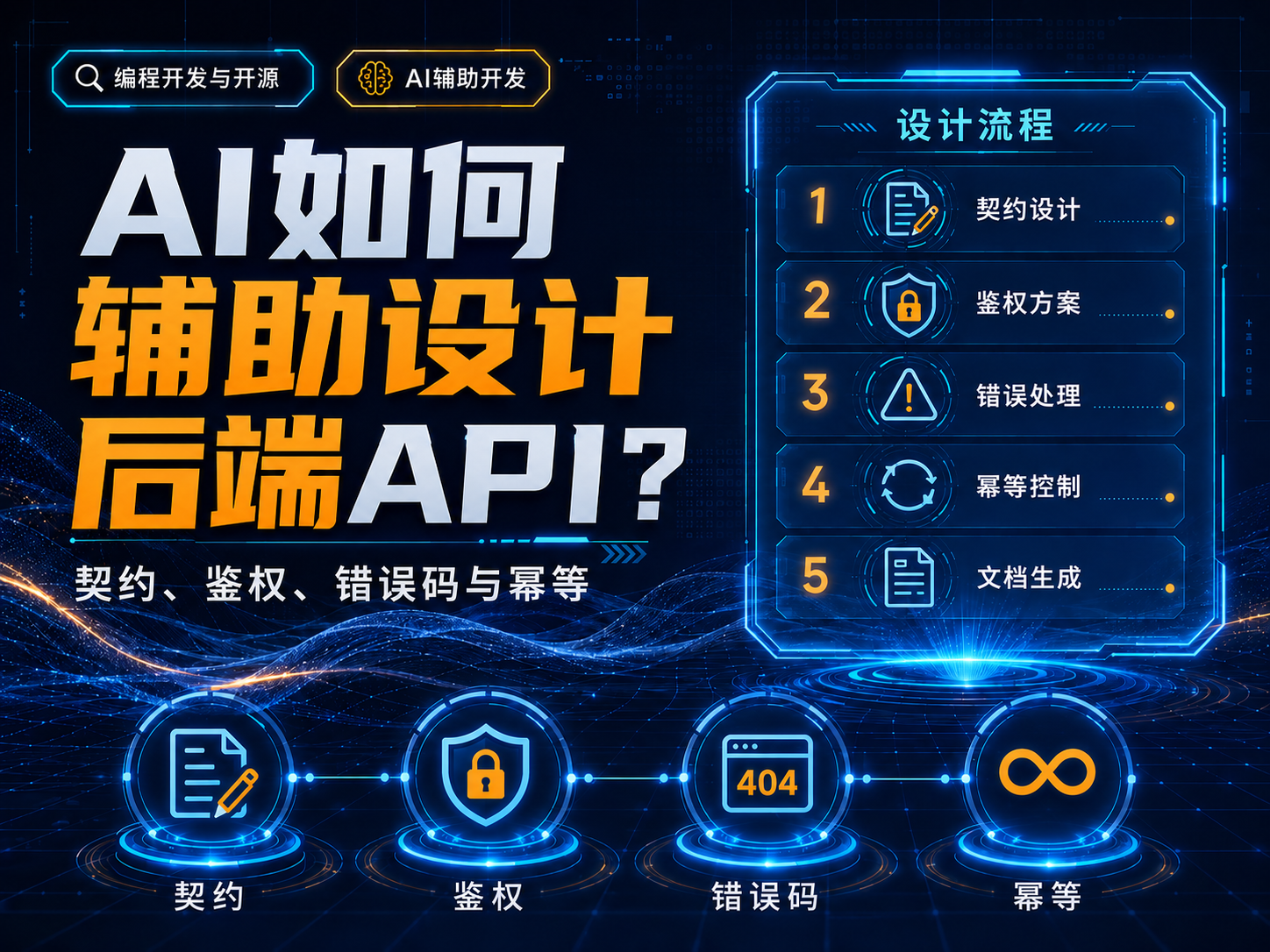AI如何辅助设计后端API？契约、鉴权、错误码与幂等