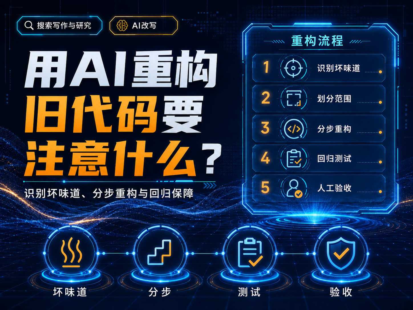 用AI重构旧代码要注意什么？行为保持、测试与分步迁移