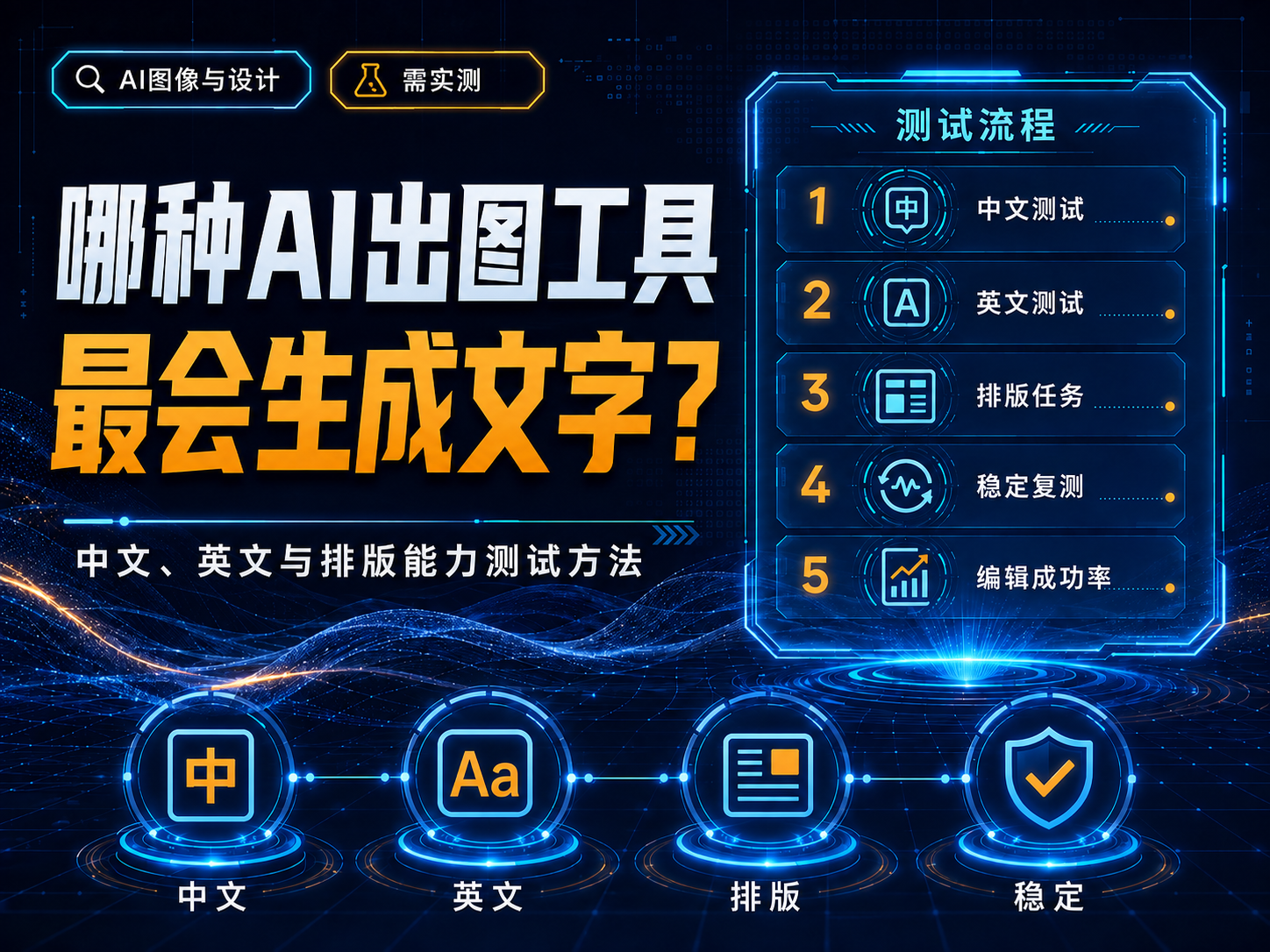 哪种AI出图工具最会生成文字？中文、英文与排版能力测试方法