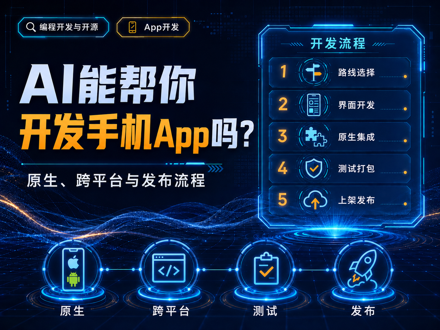 AI能帮你开发手机App吗？原生、跨平台与发布流程