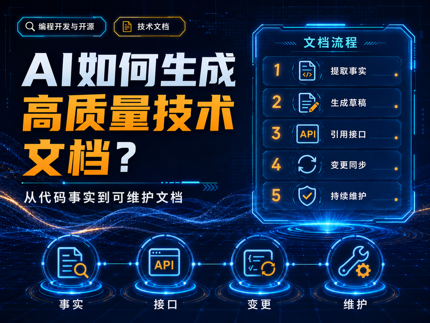AI如何生成高质量技术文档？从代码事实到可维护文档