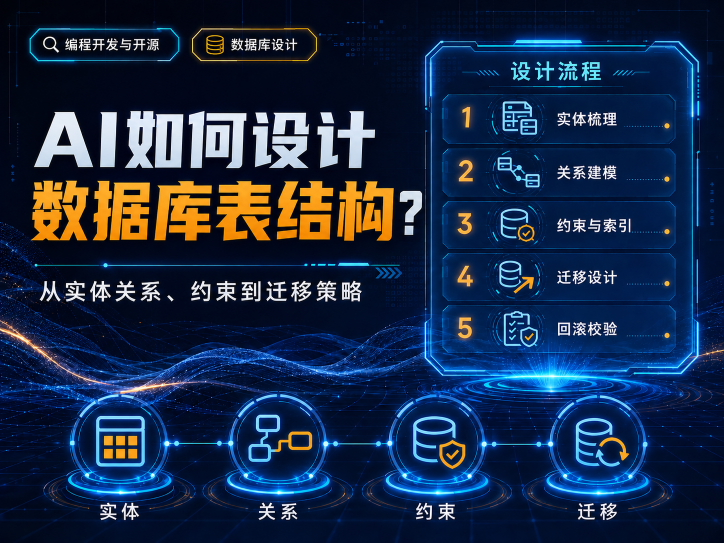 数据库表结构怎么让AI设计？实体关系、约束与迁移策略