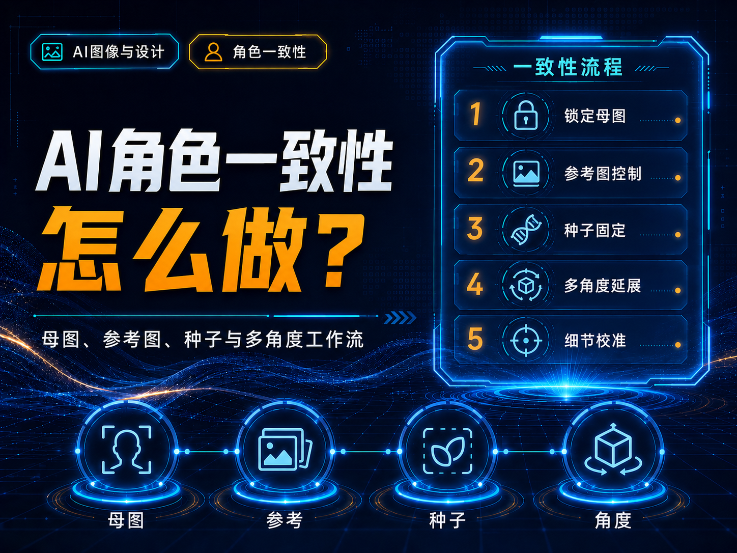 AI角色一致性怎么做？母图、参考图、种子与多角度工作流