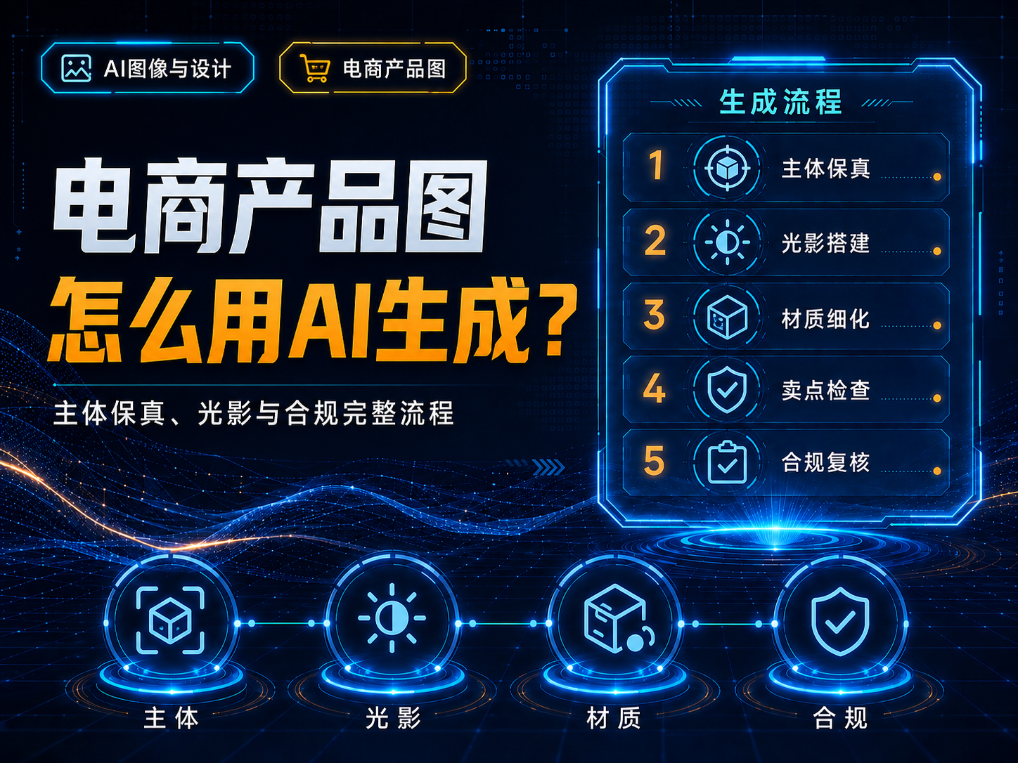 电商产品图怎么用AI生成？主体保真、光影与合规完整流程