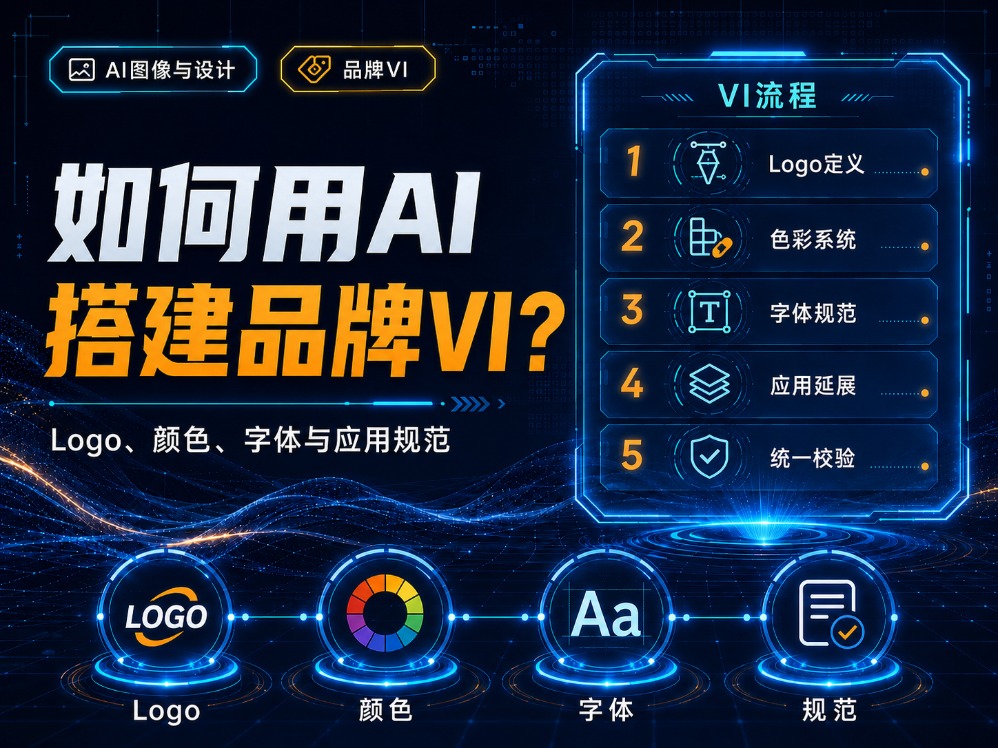 如何用AI搭建品牌VI？Logo、颜色、字体与应用规范