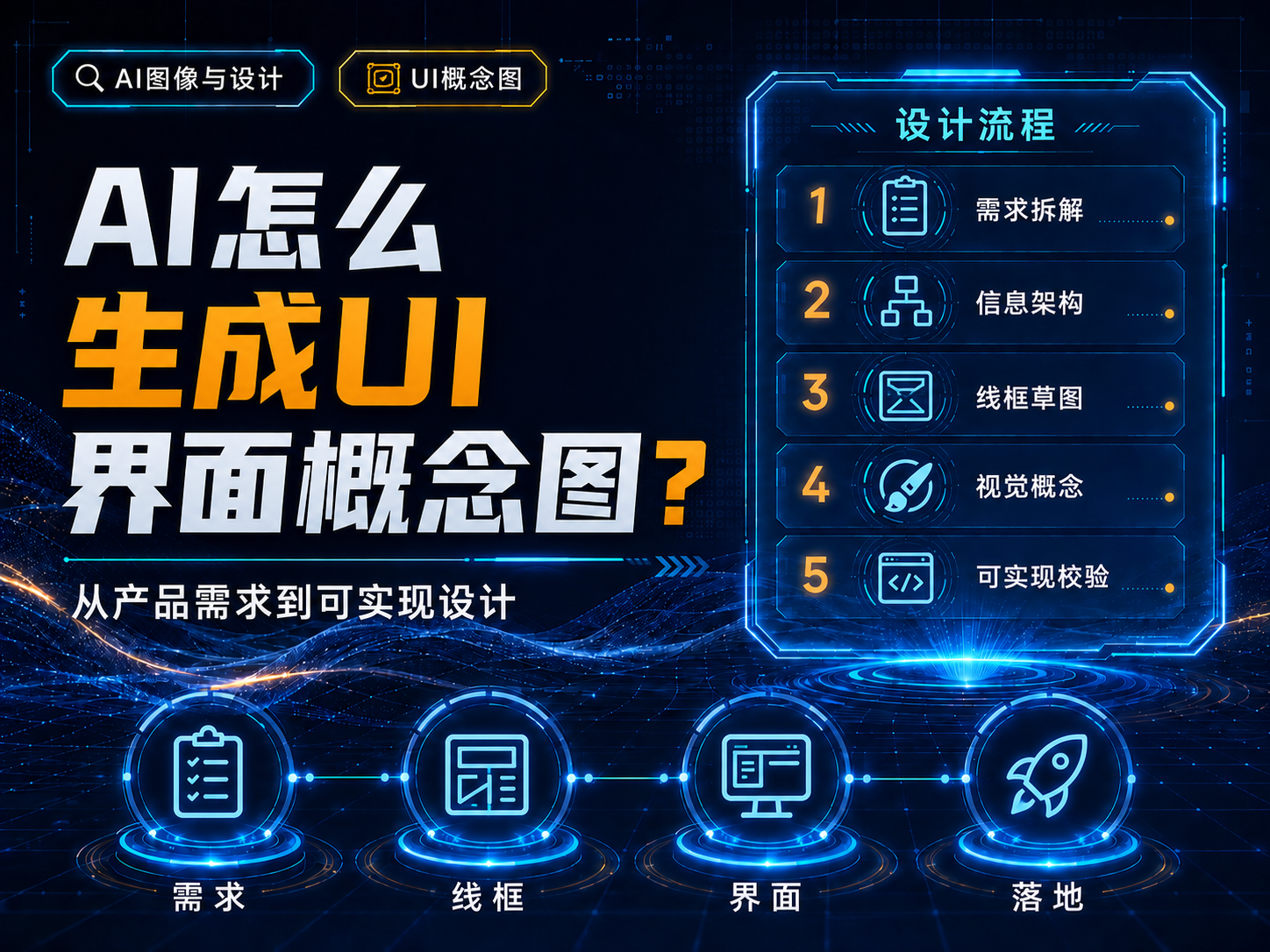 AI怎么生成UI界面概念图？从产品需求到可实现设计
