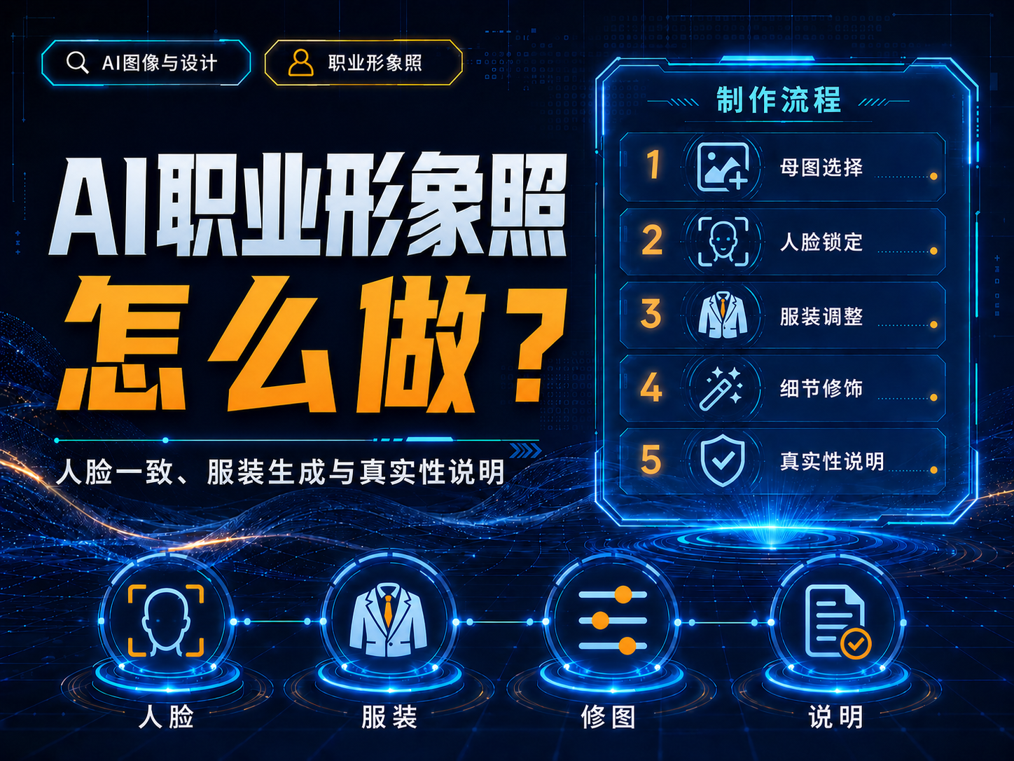 AI职业形象照怎么做？人脸一致、服装和真实性说明