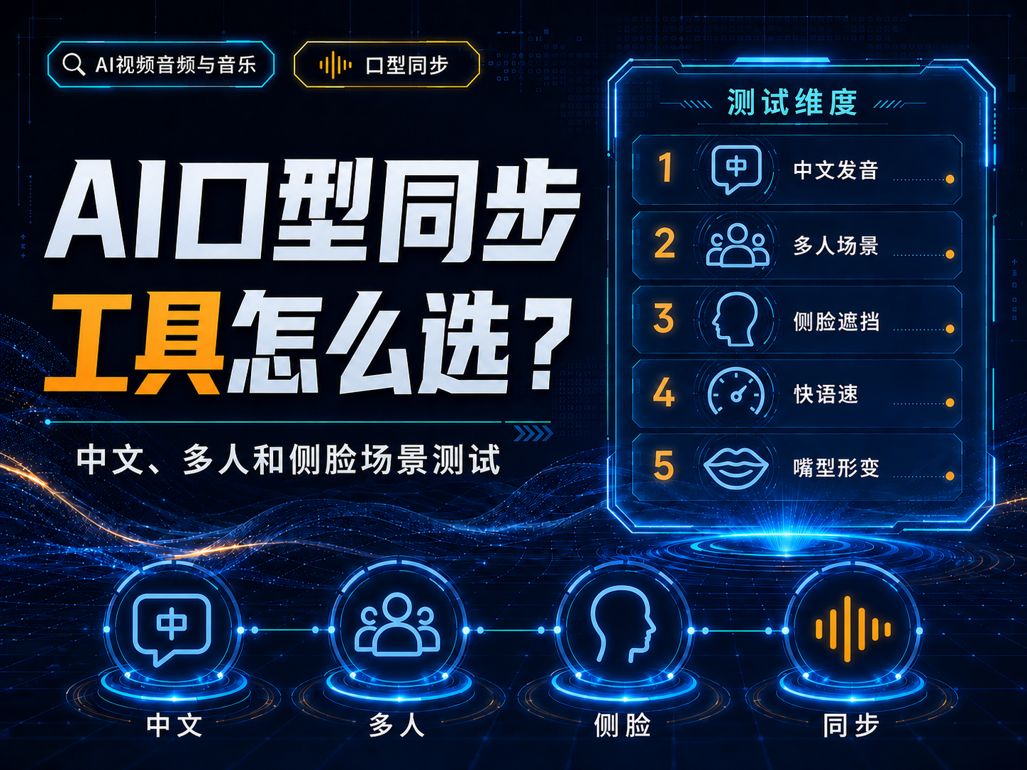 AI口型同步工具怎么选？中文、多人和侧脸场景测试
