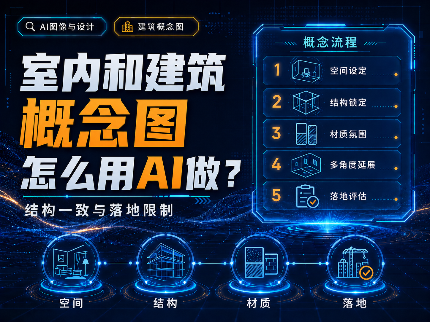 室内和建筑概念图怎么用AI做？结构一致与落地限制