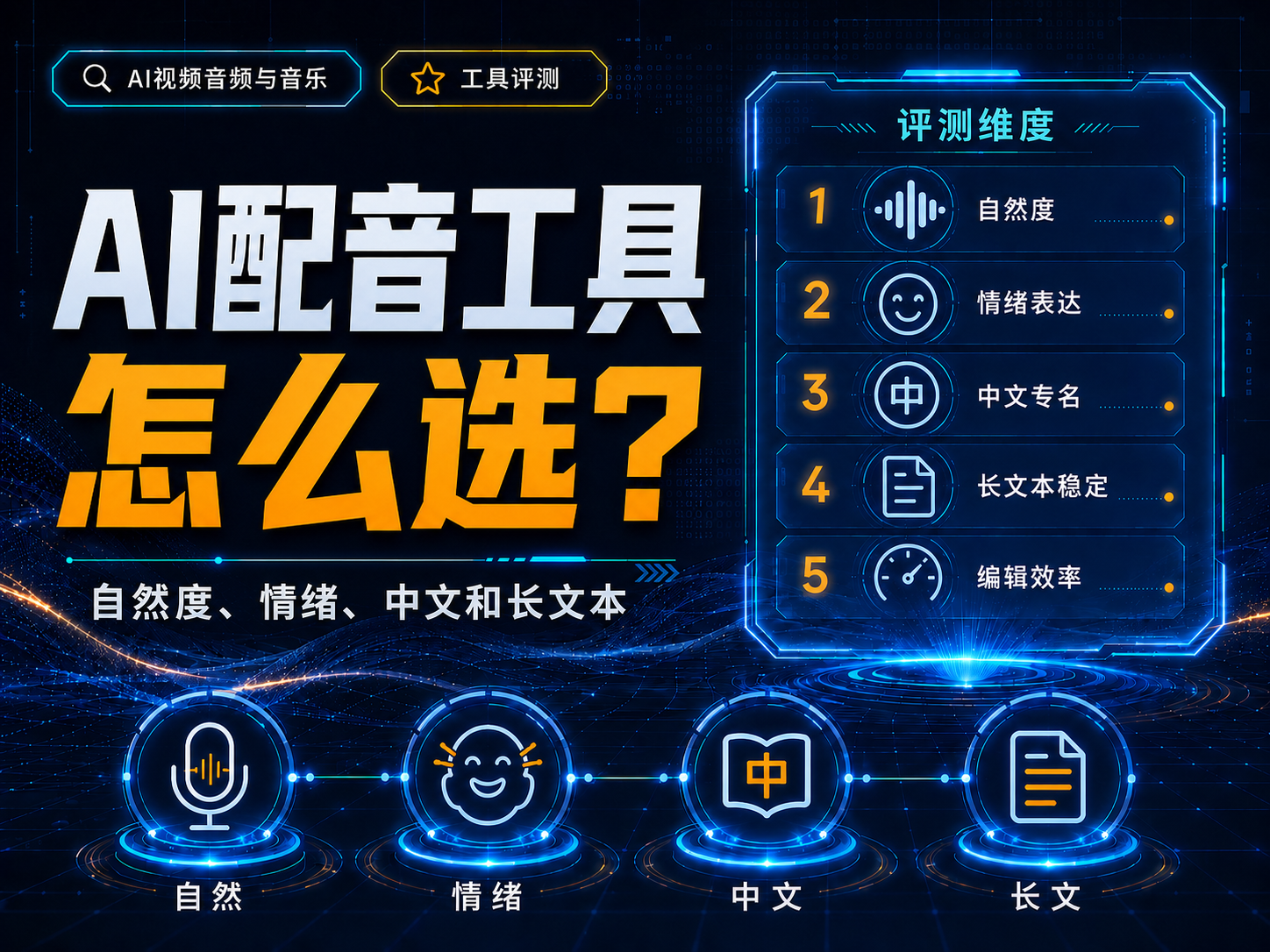 AI配音工具怎么选？自然度、情绪、中文和长文本