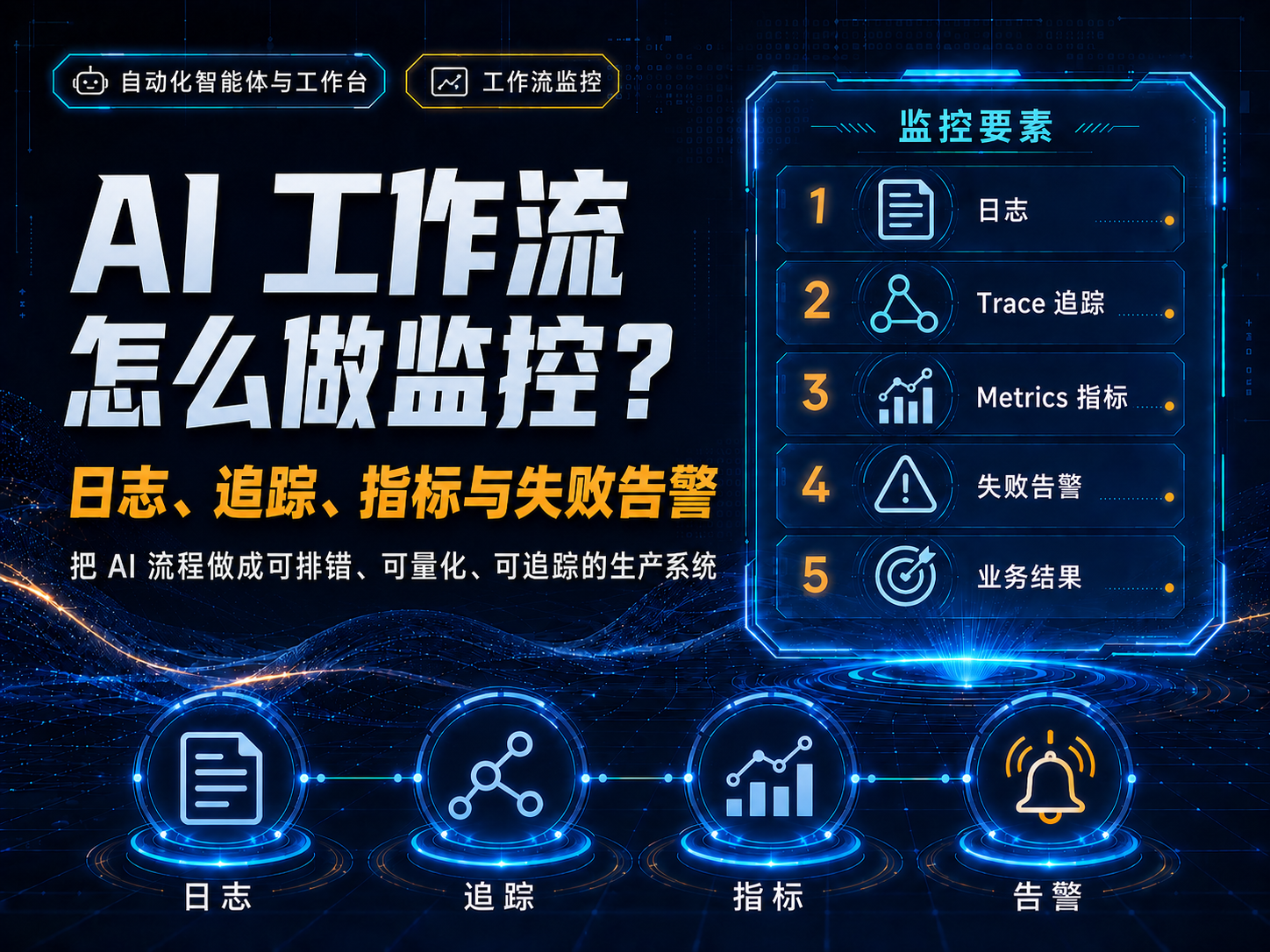 AI工作流怎么做监控？日志、追踪、指标与失败告警