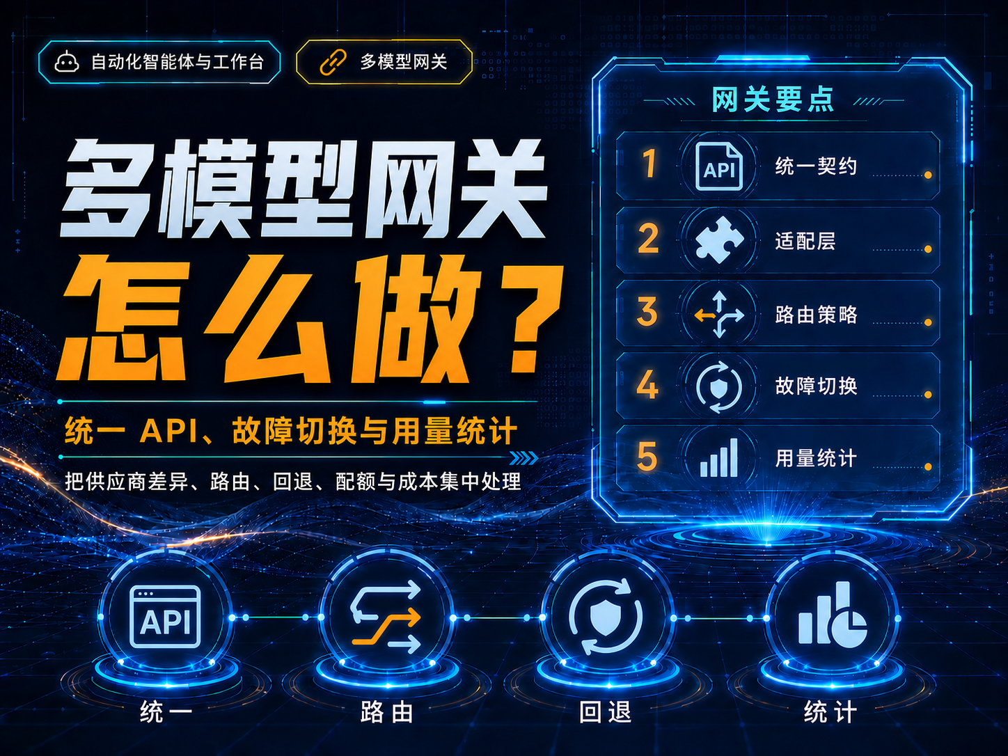 多模型网关怎么做？统一API、故障切换与用量统计