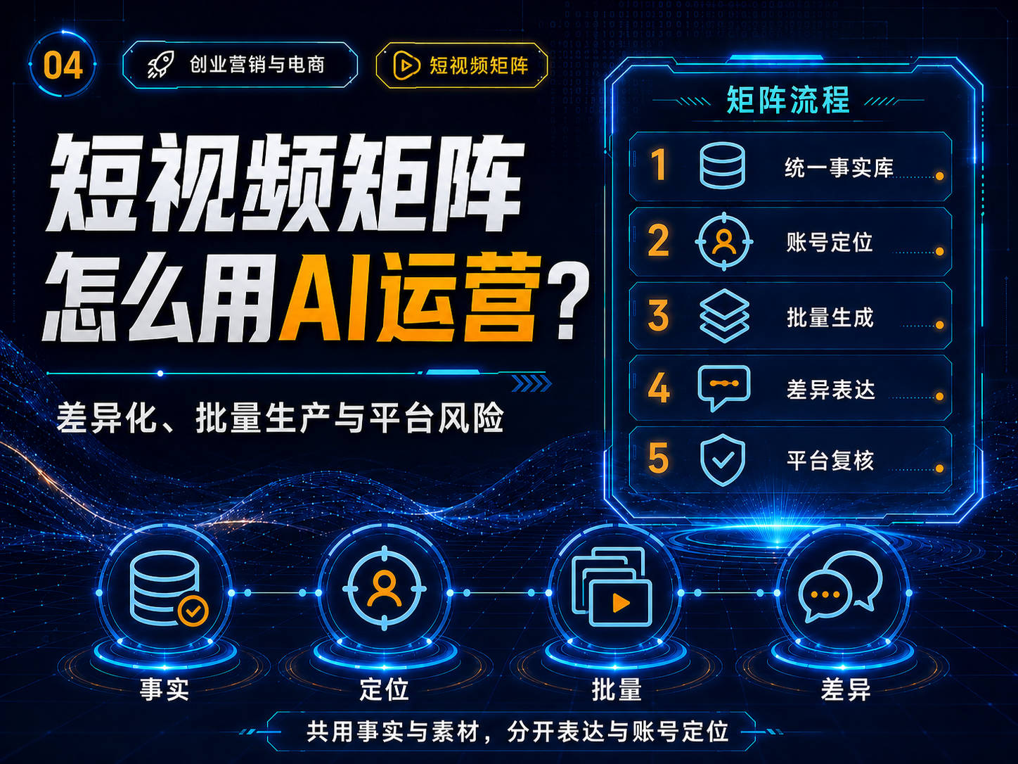 短视频矩阵怎么用AI运营？差异化、批量生产与平台风险